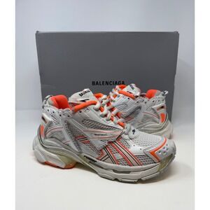 Balenciaga Runner Sneaker White/Fluo Orange Size 7 US 40 EU